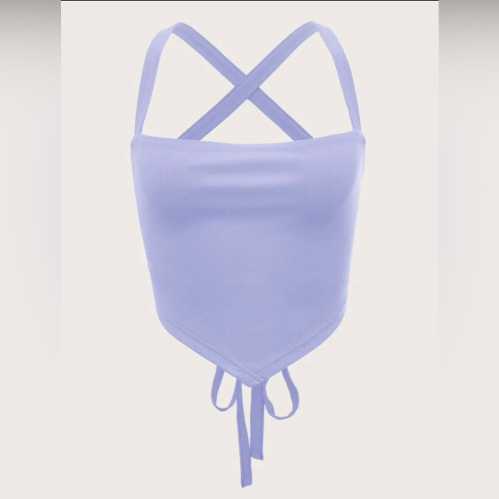 Lace Up Rib Knit Cami Top